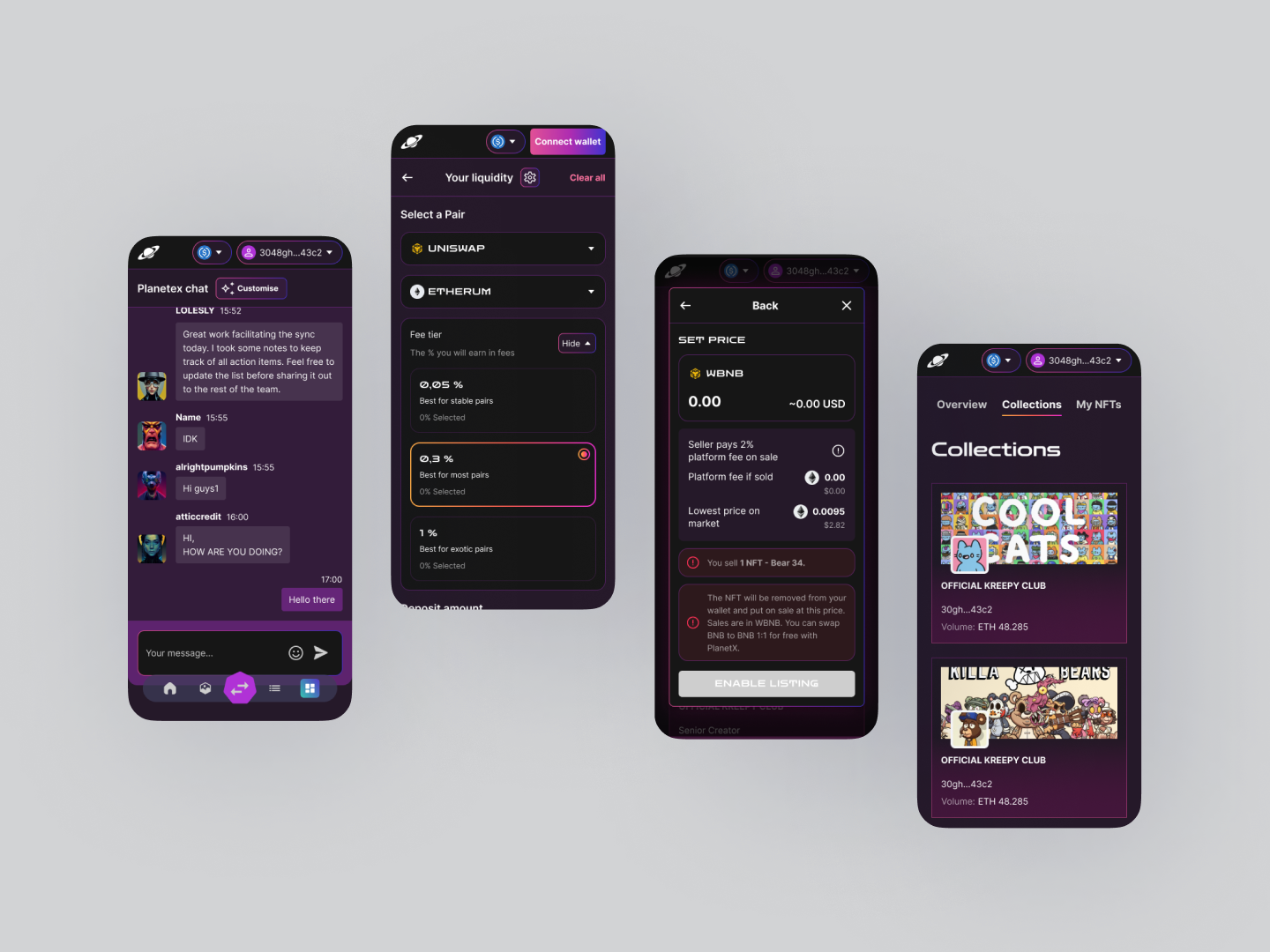 DexPlanet — DEX swap + wallet connect
